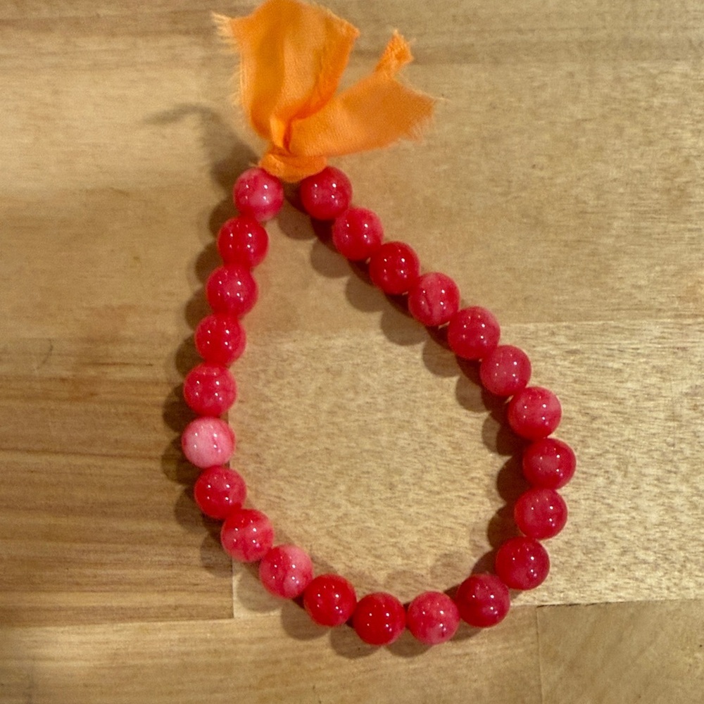 Plunder Red and Orange Beaded Bracelet